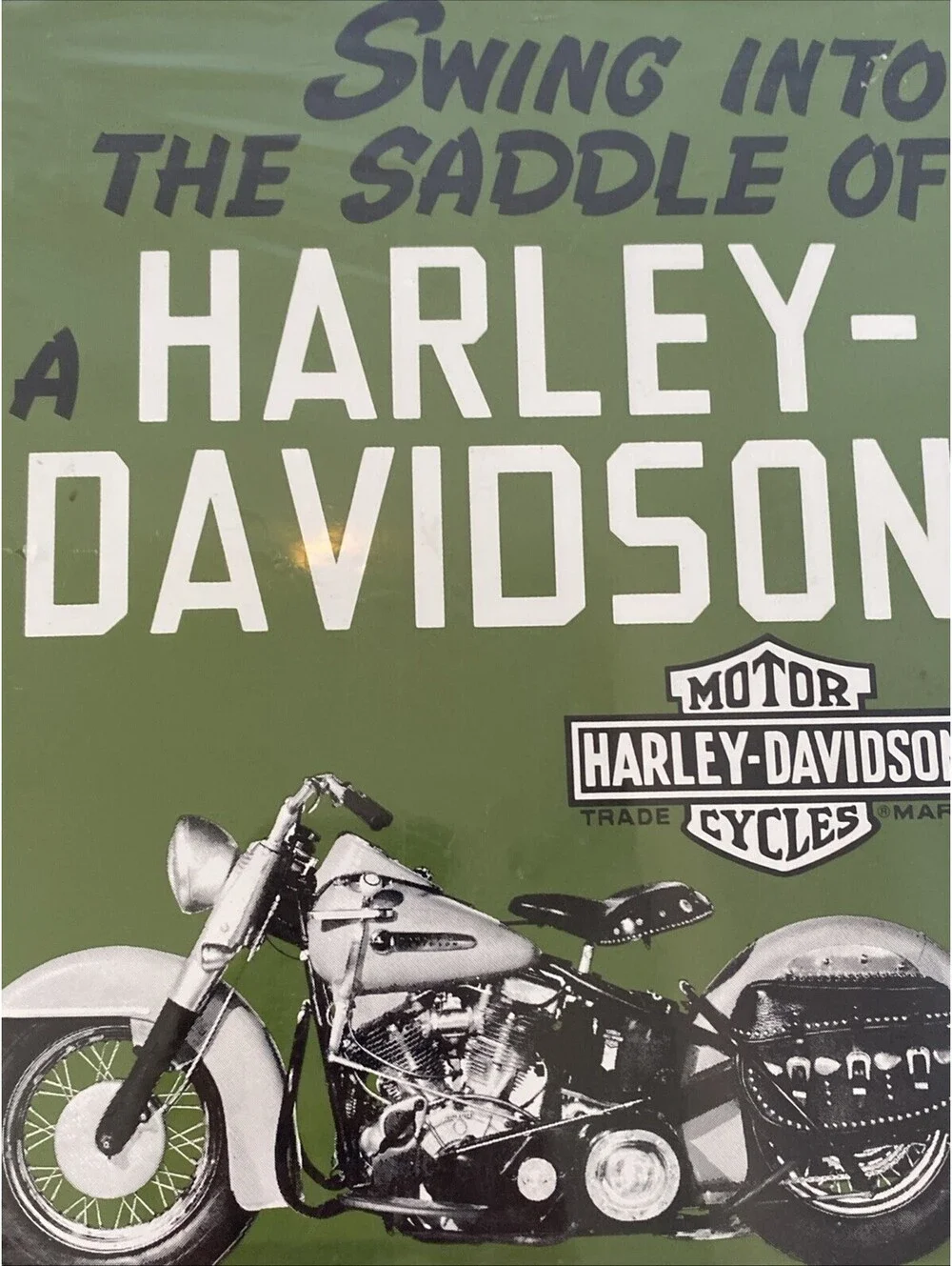 New! Vintage Harley Davidson Porcelain Enameled Metal Sign 2001 Ande Rooney: USA